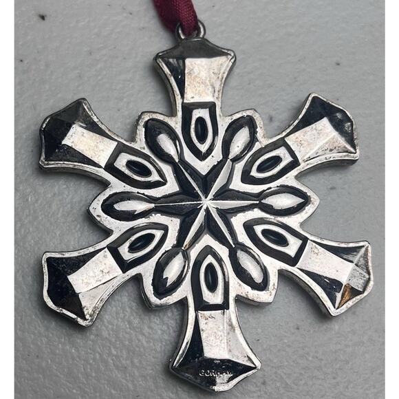 Gorham Jewelry - Vintage Gorham Silver Plated Snowflake Christmas Ornament Holiday Decoration